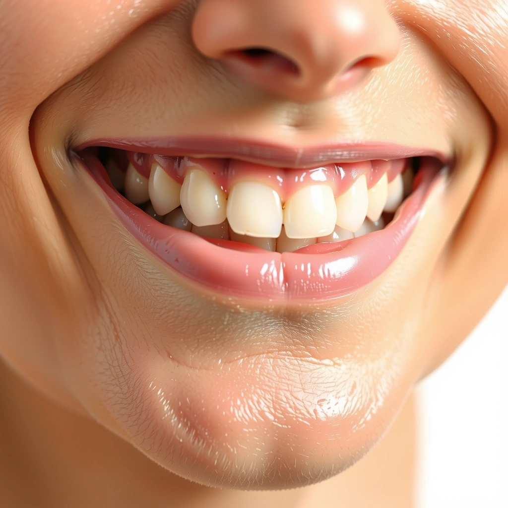 Osoba z uśmiechem i promienną skórą