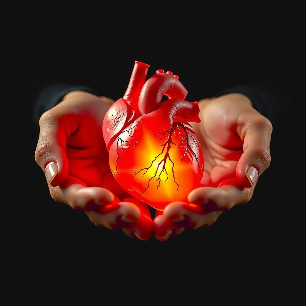 Serce w dłoniach, symbolizujące zdrowie